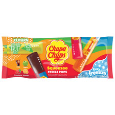 Chupa Chups Squeezee Freezable Ice Pops - 15 packs of 12x45ml - 180 Ice Pops