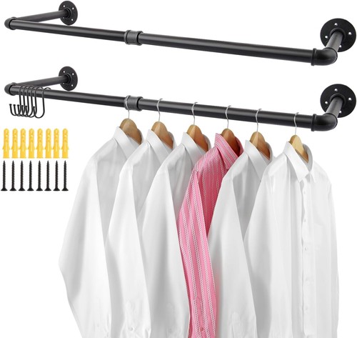 Wall mounted clothes - wall, rail