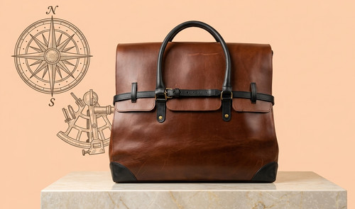 Crazy horse leather duffle bag - leather,