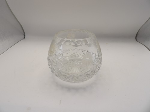 Small cut glass rose bowl