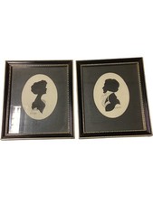 Cameo Silhouette Portrait Pair