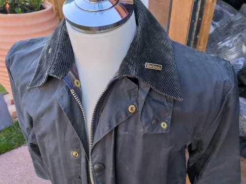 Barbour border wax jacket - border, navy