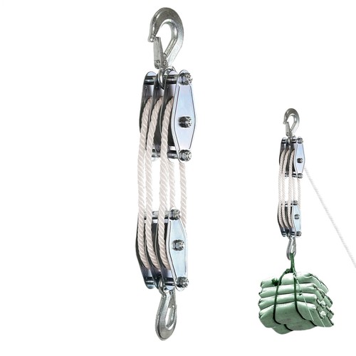 Rope pulley hoist 2200lbs 1 - hoist, 6:1