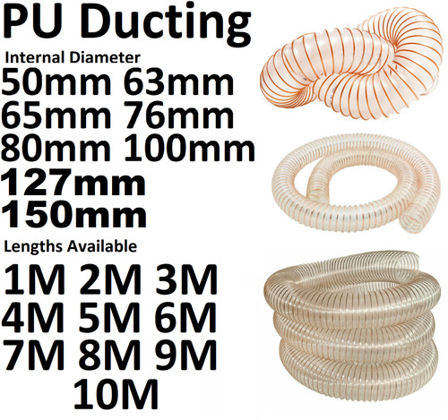 Clear flexible ducting hose - clear,