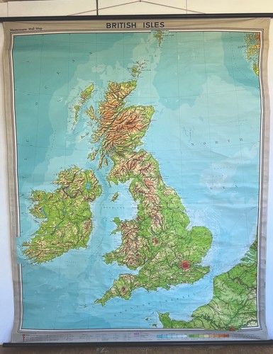 Vintage 1960 school map - , 1960’s