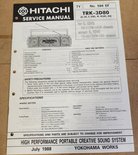 Hitachi TRK-3D80 Portable