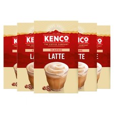 Kenco Latte Instant Coffee Sachets 8x16.3g (Pack of 5, Total 40 Sachets)