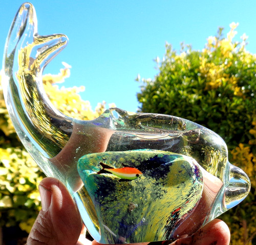 Murano art glass fish aquarium - murano,