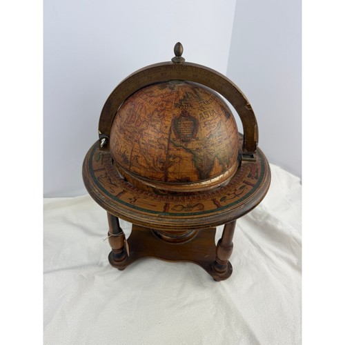 Vintage wooden globe - globe, ice