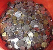 5 lbs of WORLD FOREIGN COINS, mixed bulk lots by the pound! Many Countries!