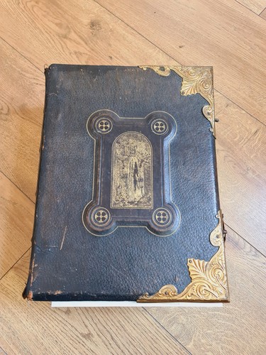Antique family bible leather - antique,