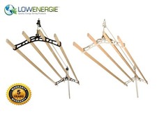 4 Lath Clothes Airer Ceiling Laundry Rack Maid Victorian Maiden Kitchen Dryer