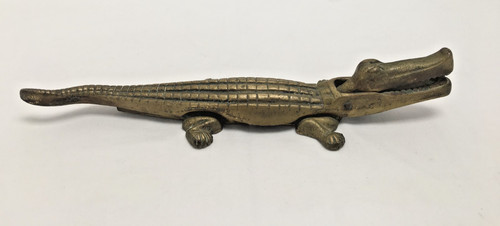 Vintage heavy brass - heavy, crocodile