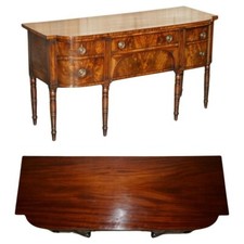 EXQUISITE FULLY RESTORED ENGLISH GEORGE III CIRCA 1780 FLAMED MAHOGANY SIDEBOARD