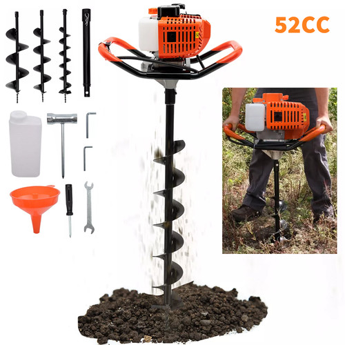 52cc petrol post hole borer - 52cc,