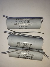 Vintage Plessey 3 off 0.047uF 47nF 1500V NoS