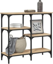 Slim Console Table with Shelves – Narrow Entryway Sofa Table 80x29x75cm