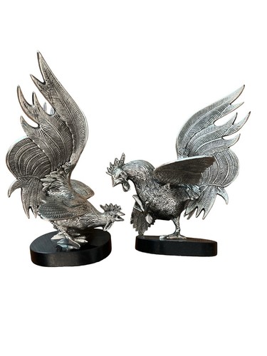 Vintage pair metal - pair, of