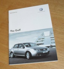 Volkswagen VW Golf Mk5 Brochure 2005-2006 1.6 1.9 TDI SE GTI 2.0 GT TDI 140 R32