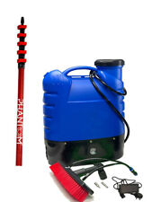 20 L WINDOW CLEANING BACKPACK BLUE MAN  AND 25 FT PHANTOM HYBRID POLE SET