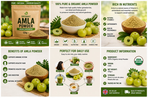 125g organic amla powder pure - amla,