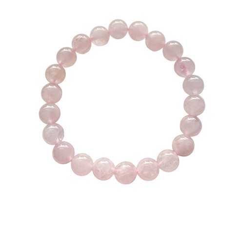 Natural rose quartz bracelet - natural,