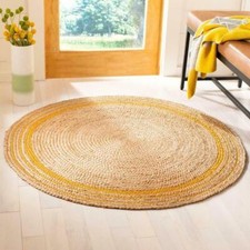 Rug jute farmhouse braided