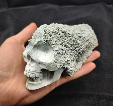 Raw Grape Agate Skull Carving