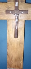 Crucifix On oak stave cross