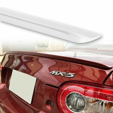 Fyralip Y22 Painted 34K White Boot Lip Spoiler For Mazda MX5 Miata NC 05-15