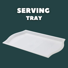 Large Serving Food Tray White