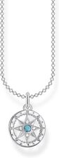 Thomas Sabo Sterling Silver Turquoise Compass Charm Necklace