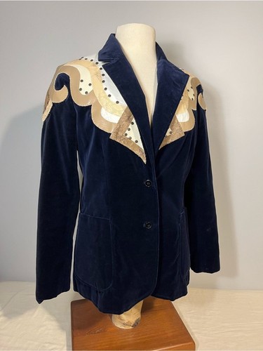 Navy velvet vintage - velvet,