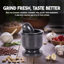 2.5 Inch Black Marble Mortar