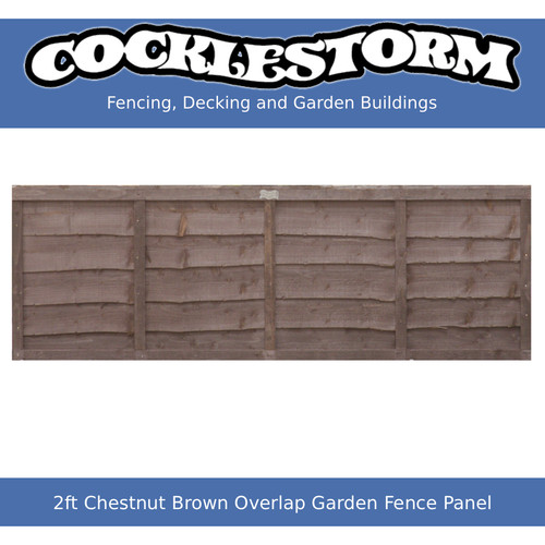 2ft high 6ft - wide, chestnut
