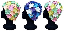 CHEX Anzio Ladies Vintage Style Classic Retro Flower Petal 4 Colour Swimming Hat