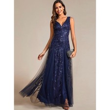 Ever Pretty Navy Blue Sequin