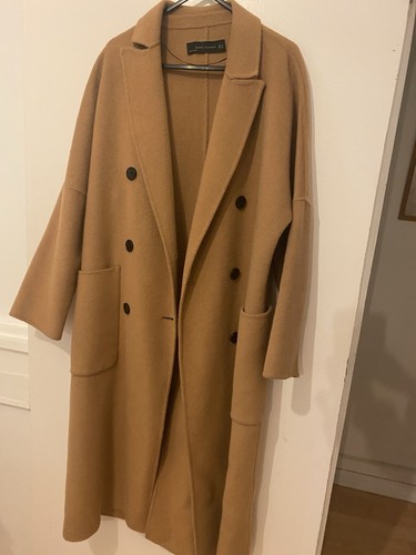 Zara tan coat - with, black