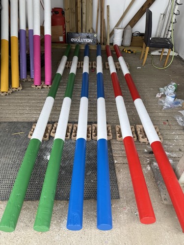 12ft jump poles painted in - poles, (painted