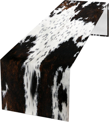 Western cowhide table - cowhide, runner