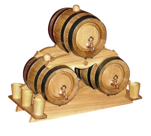 Oak barrels set - +, 6