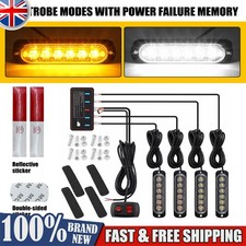 4x 6 LED Amber White Recovery