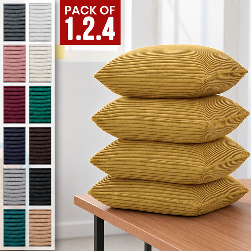 Corduroy cord velvet cushion - velvet,