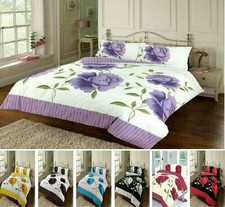 ROSALEEN Reversible 3Ps Or 4Pcs Duvet Quilt Cover+PillowCase Or Matching Curtain