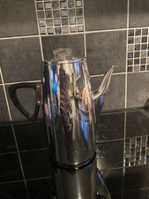 SONA STAINLESS STEEL 8 CUP PERCOLATOR STOVETOP COFFEE POT. UNUSED