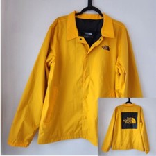 The North Face TNF Classic Wind Breaker Rain Jacket Windwall Yellow Fisherman L