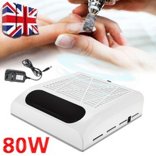 80W Nail Dust Collector Machine Nail Vacuum Dust Extractor Suction Fan UK Plug A