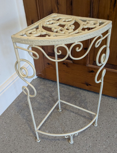 Wrought iron plant lamp - wrought, stand
