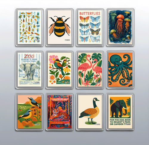 Exotic animal travel magnet - animal,