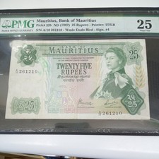 Mauritius 25 Rupees 1967 PMG